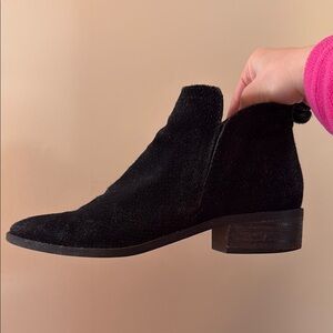 Women's Black Suede Ankle Boots